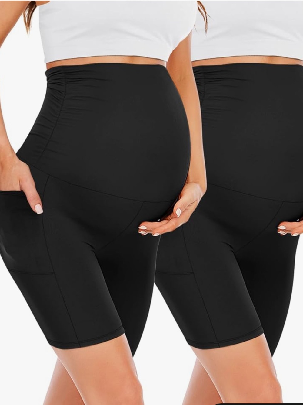 Amazon Maternity Biker Shorts - Black (2 Pack)